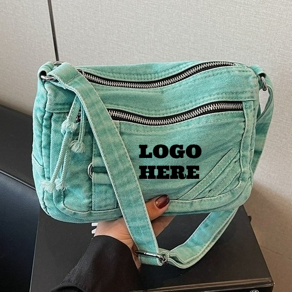 Women Bags Logo - Custom Logo Fashion Versatile Denim Fabric