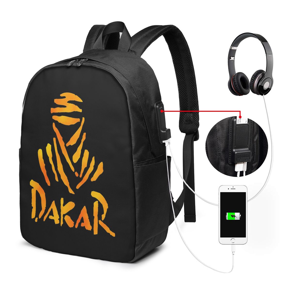 Woman In Bag - Dakar Rally Motorcycle Backpack Travel Notebook