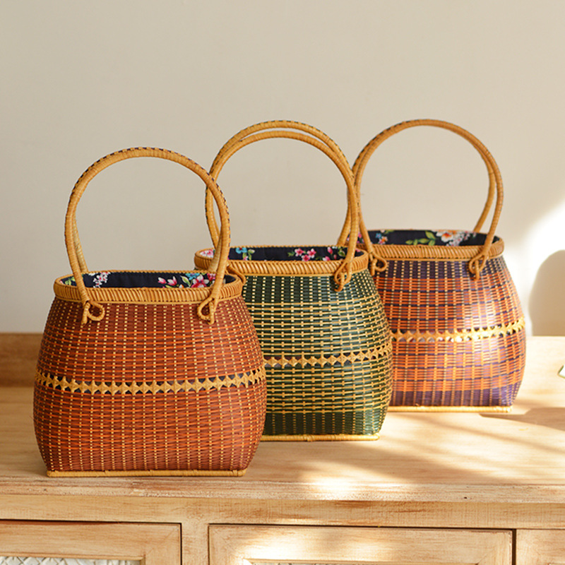 Women Bags Vietnam - Vietnam Handmade Basket Exotic Storage Picnic