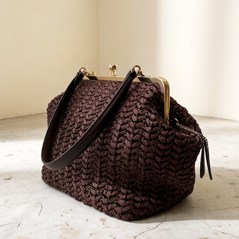 Hand-Woven Kisslock Frame Shou - Women Bags On Sale ulasan dan harga