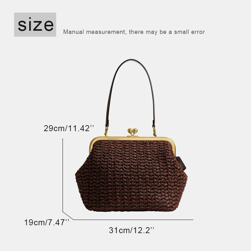 Hand-Woven Kisslock Frame Shou - Women Bags On Sale ulasan dan harga