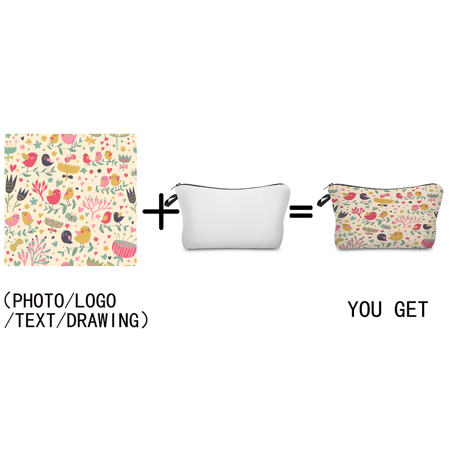 Personal Custom DIY Logo Makeu - Women Bags Logo ulasan dan harga