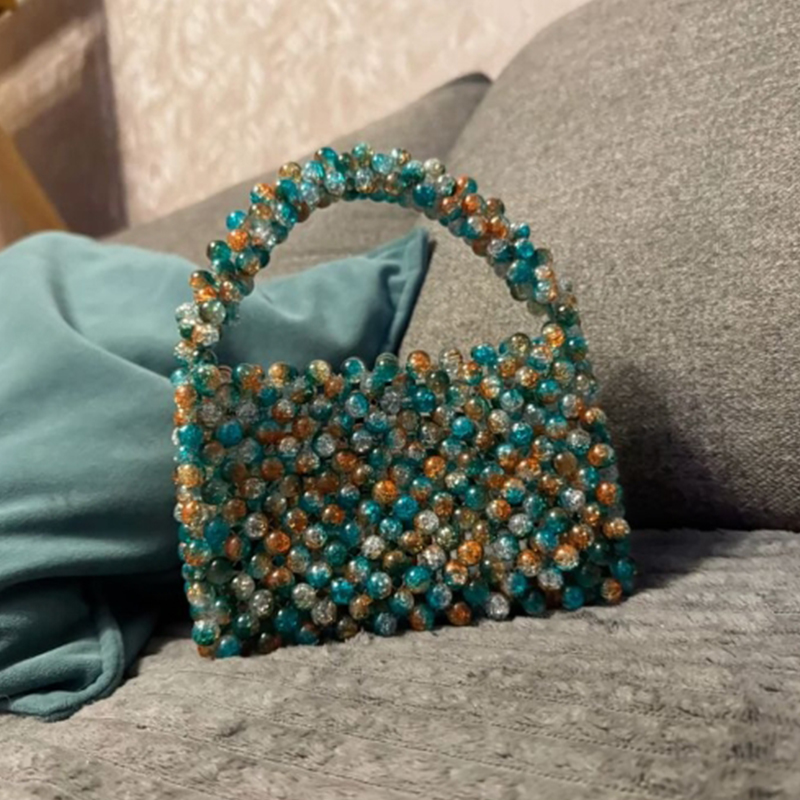 Green Colorful Acrylic Beaded  - Women Bags Logo ulasan dan harga