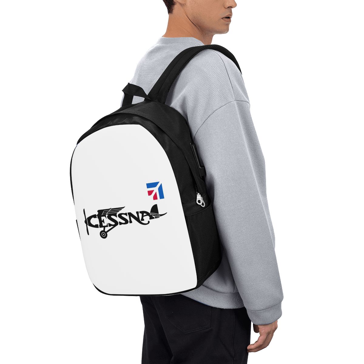 Cessna Logo Backpack Travel No - Woman In Bag ulasan dan harga