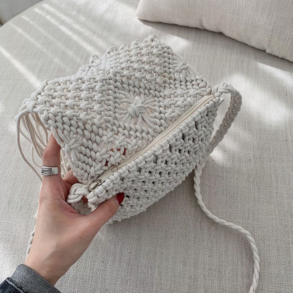 Retro Ethnic Style Woven Straw - Woven Straw Bag ulasan dan harga
