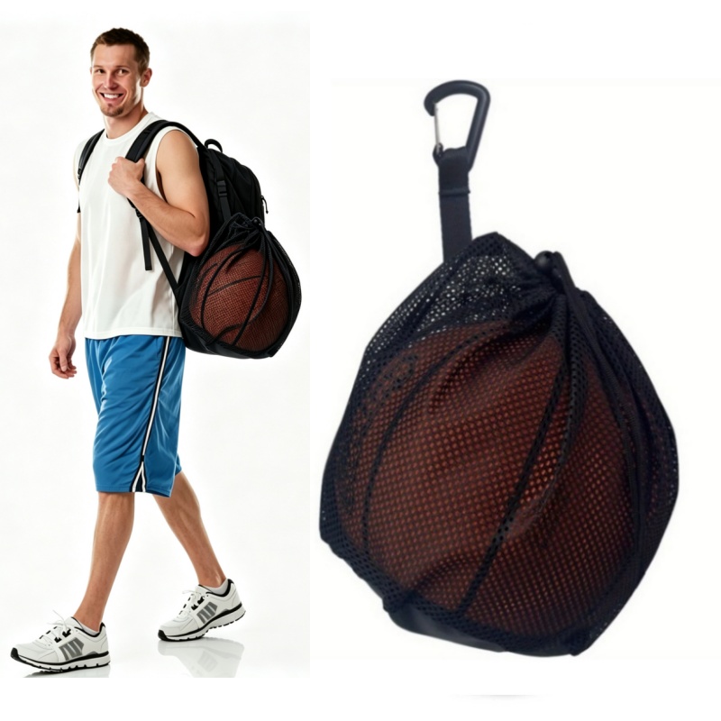  Portable Drawstring Basketba - Mesh Net Bag ulasan dan harga