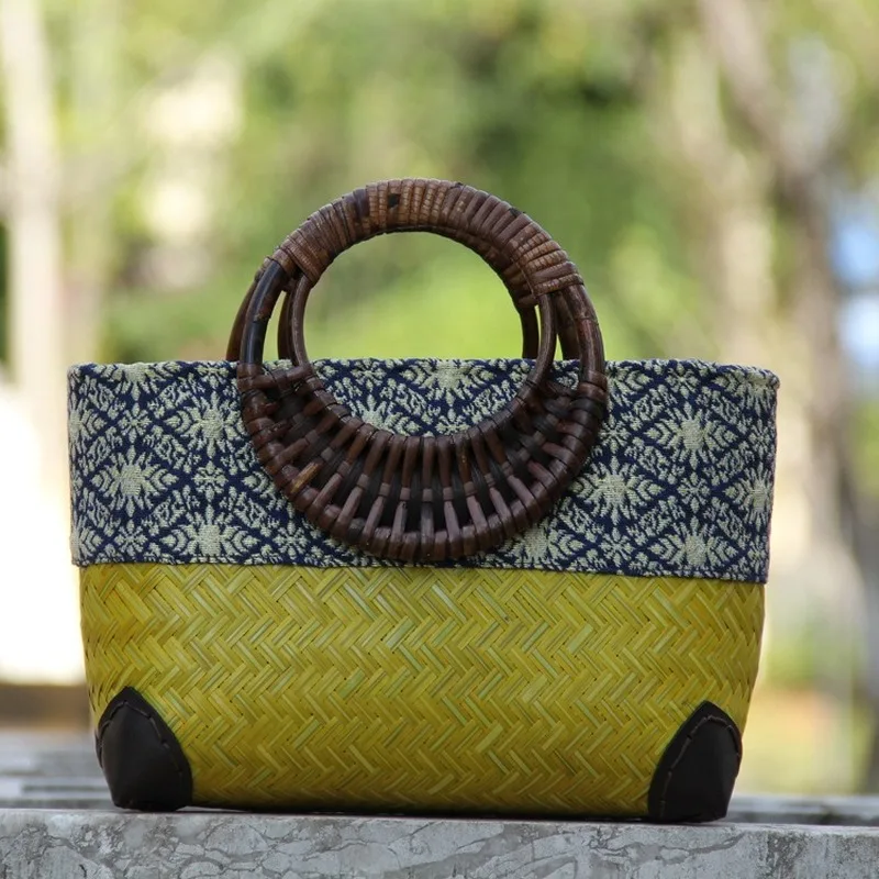 Retro Japanese Handmade Bamboo - Women Bags Vietnam ulasan dan harga