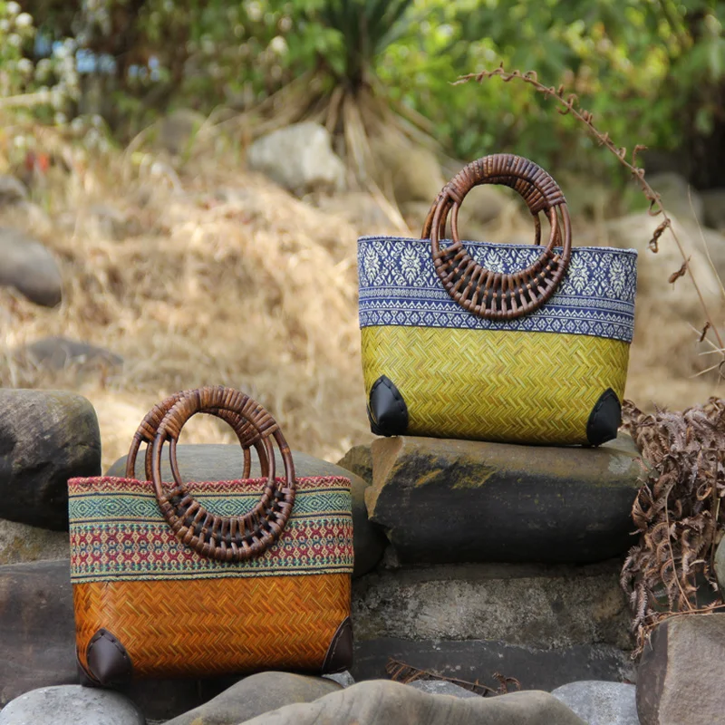 Retro Japanese Handmade Bamboo - Women Bags Vietnam ulasan dan harga