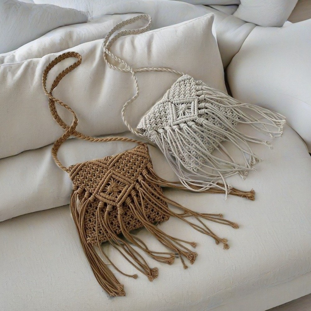 Ethnic Style Woven Straw Bag S - Woven Straw Bag ulasan dan harga