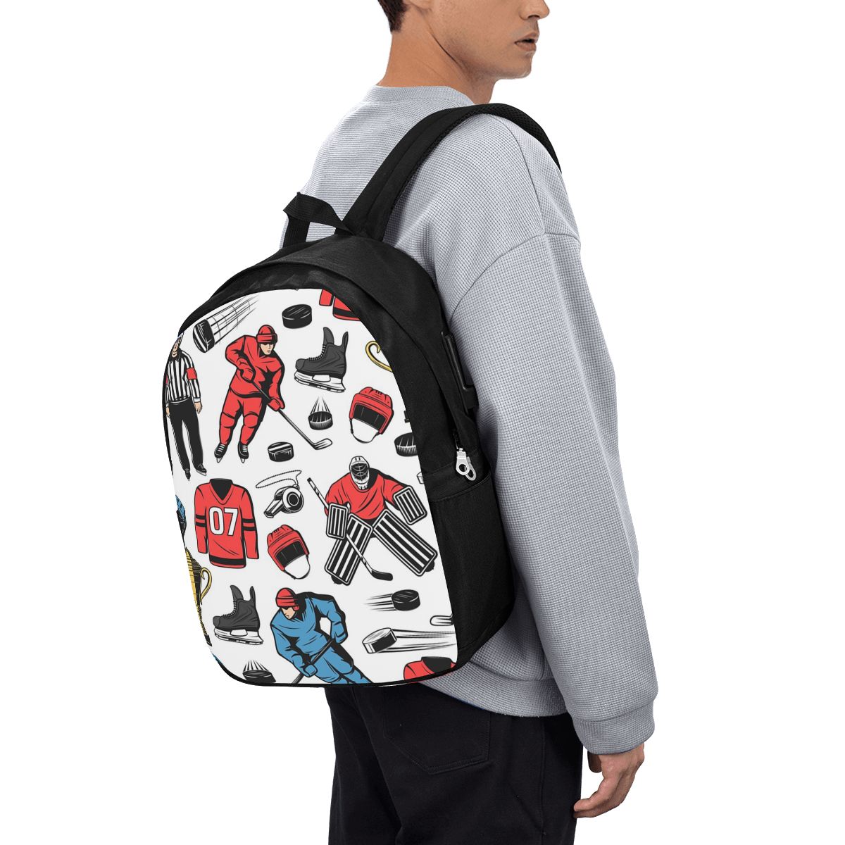 Ice Hockey Players On Rink Bac - Woman In Bag ulasan dan harga
