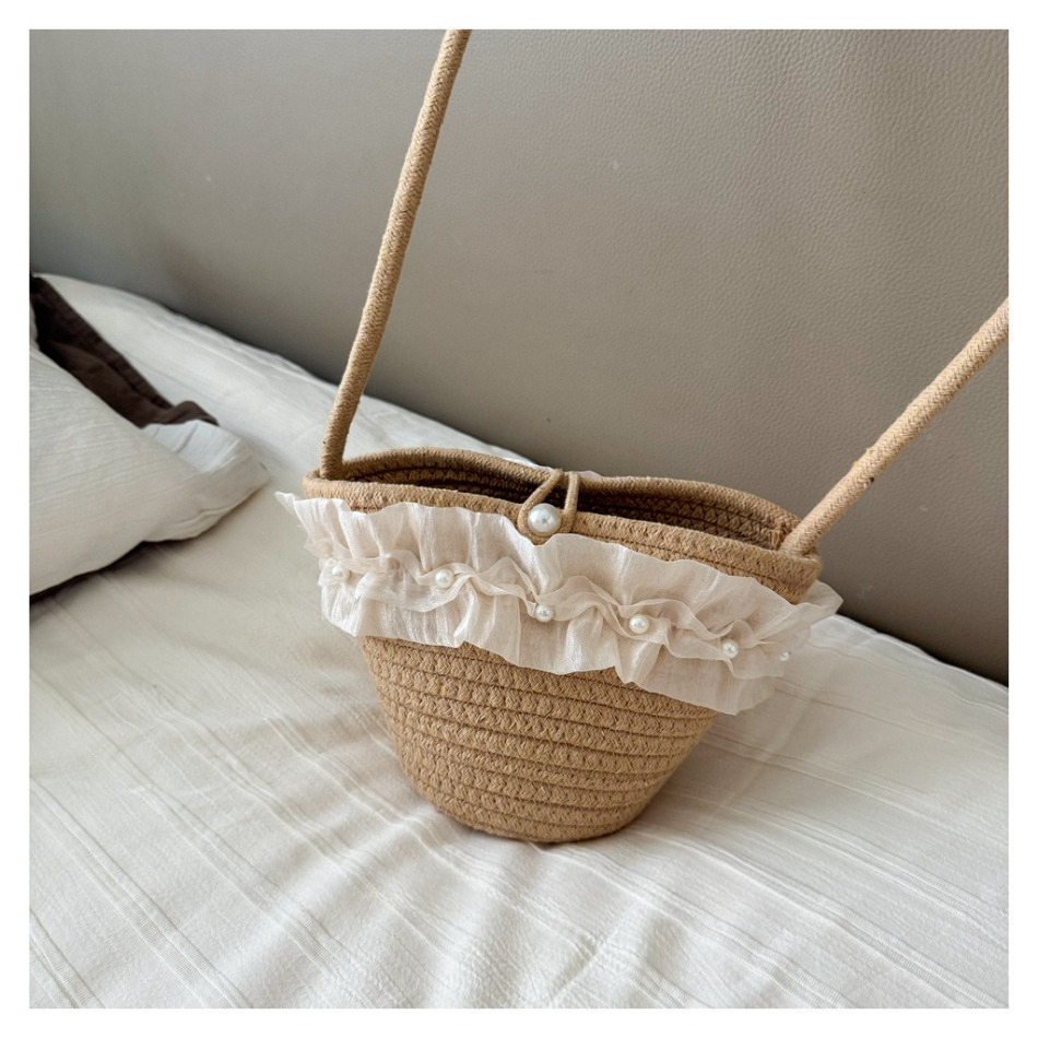Kids Summer Straw Hat and Bag  - Woven Straw Bag ulasan dan harga