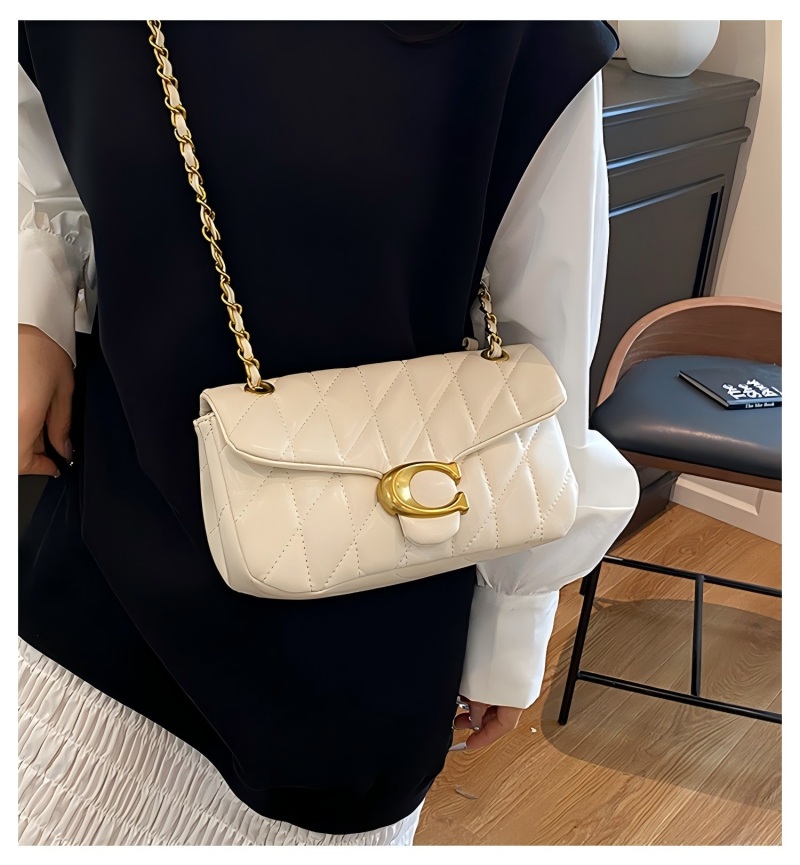 Women Quilted Leather Shoulder - Women Bags Logo ulasan dan harga