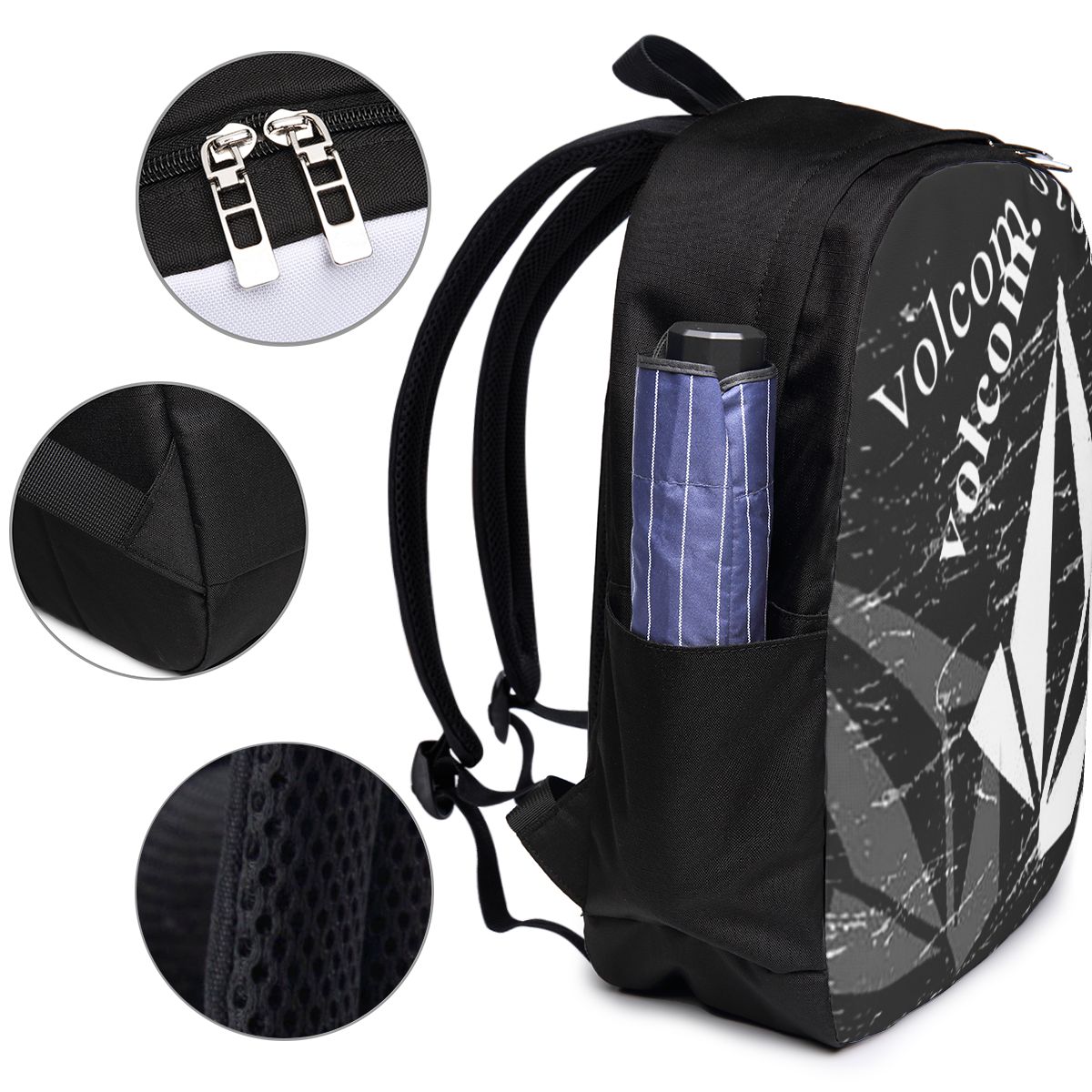 V-Volcom Logo Backpack Travel  - Women Bags Logo ulasan dan harga