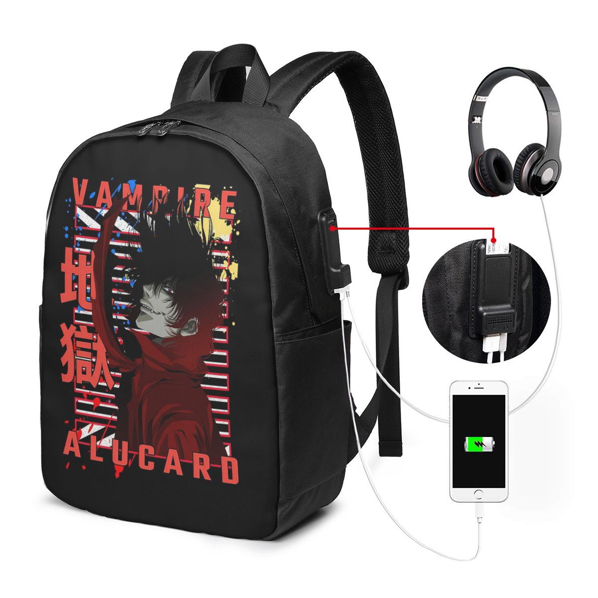 Alucard Hellsing Manga Backpac - Woman In Bag ulasan dan harga