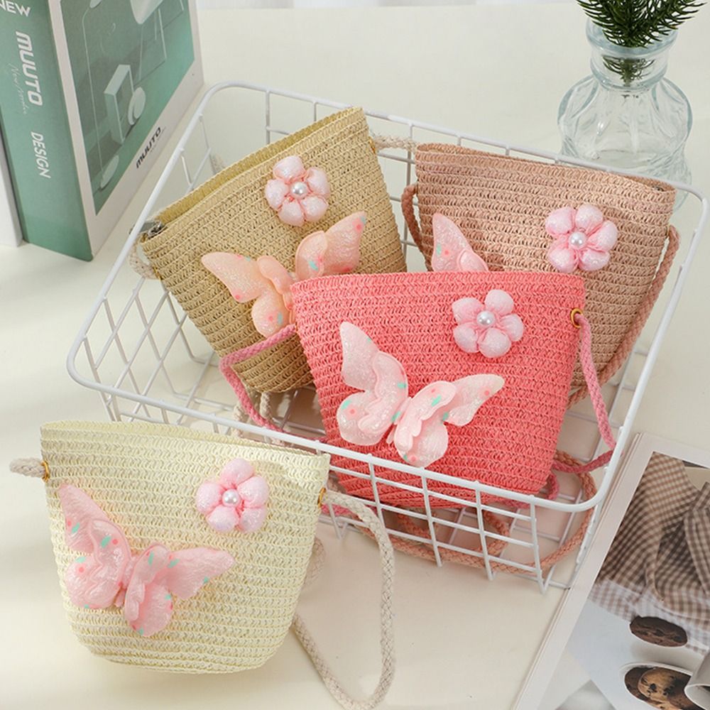 Creative Handmade Kids Straw B - Woven Straw Bag ulasan dan harga