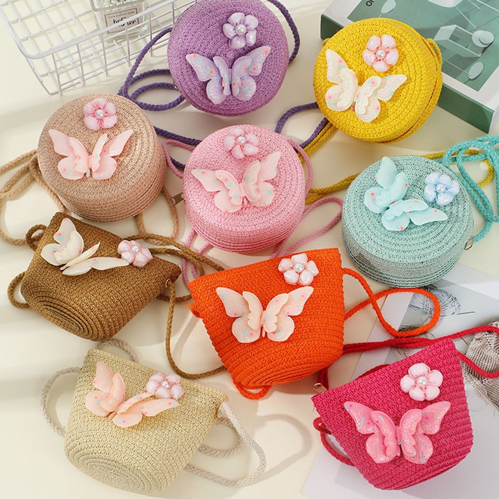 Creative Handmade Kids Straw B - Woven Straw Bag ulasan dan harga