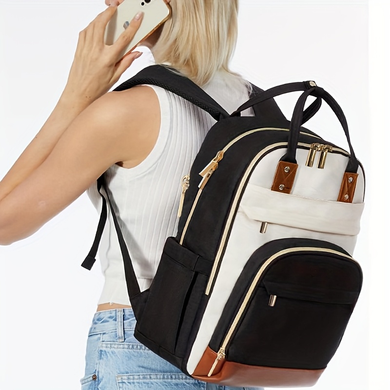 Women Two Tone Laptop Backpack - Women Bags For Laptop ulasan dan harga