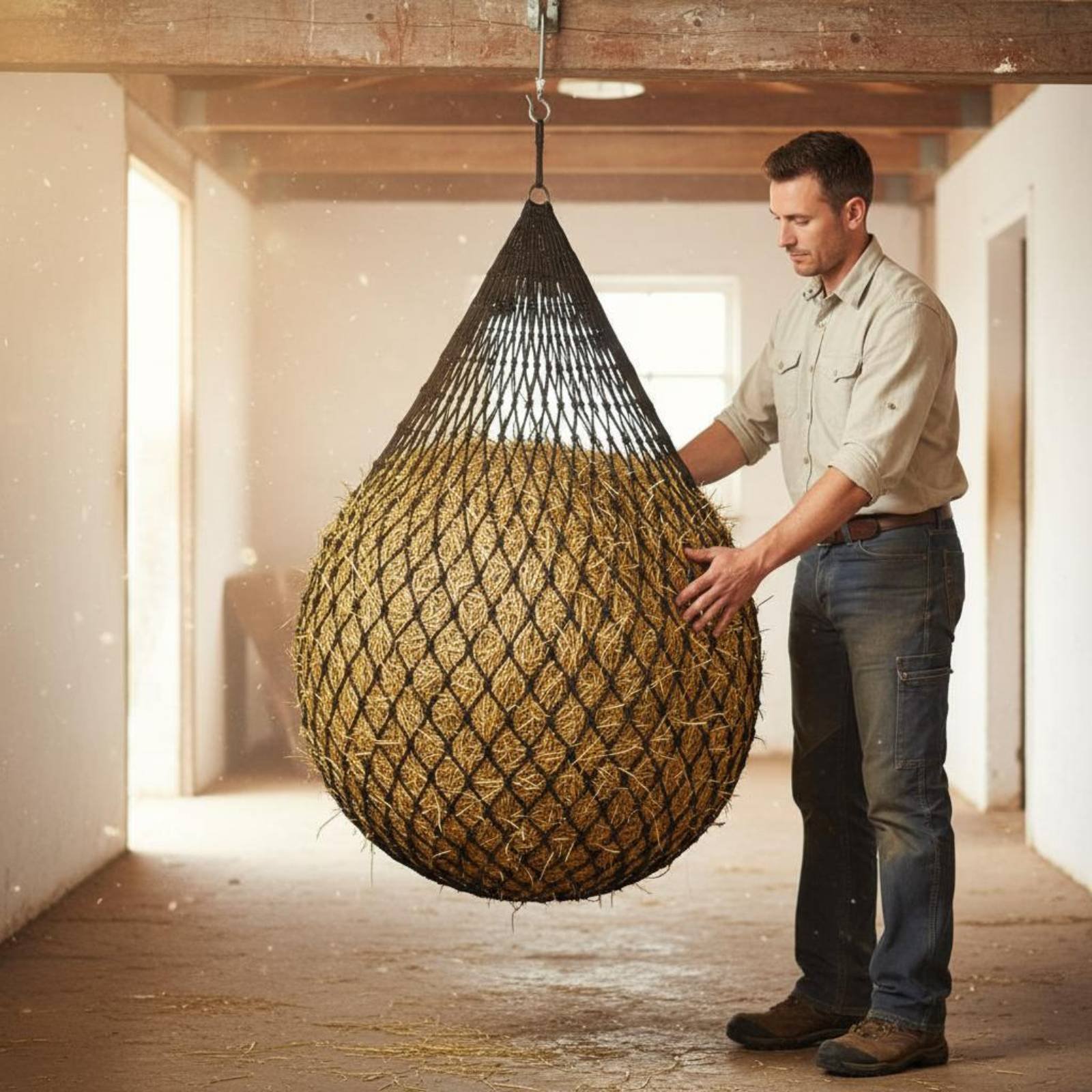 Large Hay Net Bag Easy to Fill - Mesh Net Bag ulasan dan harga
