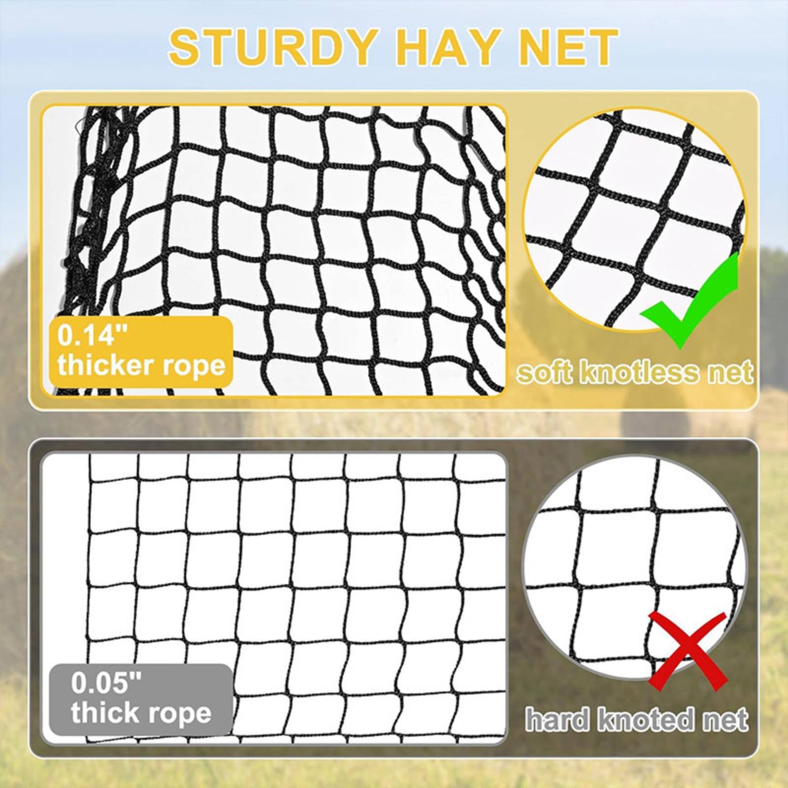 Large Hay Net Bag Easy to Fill - Mesh Net Bag ulasan dan harga