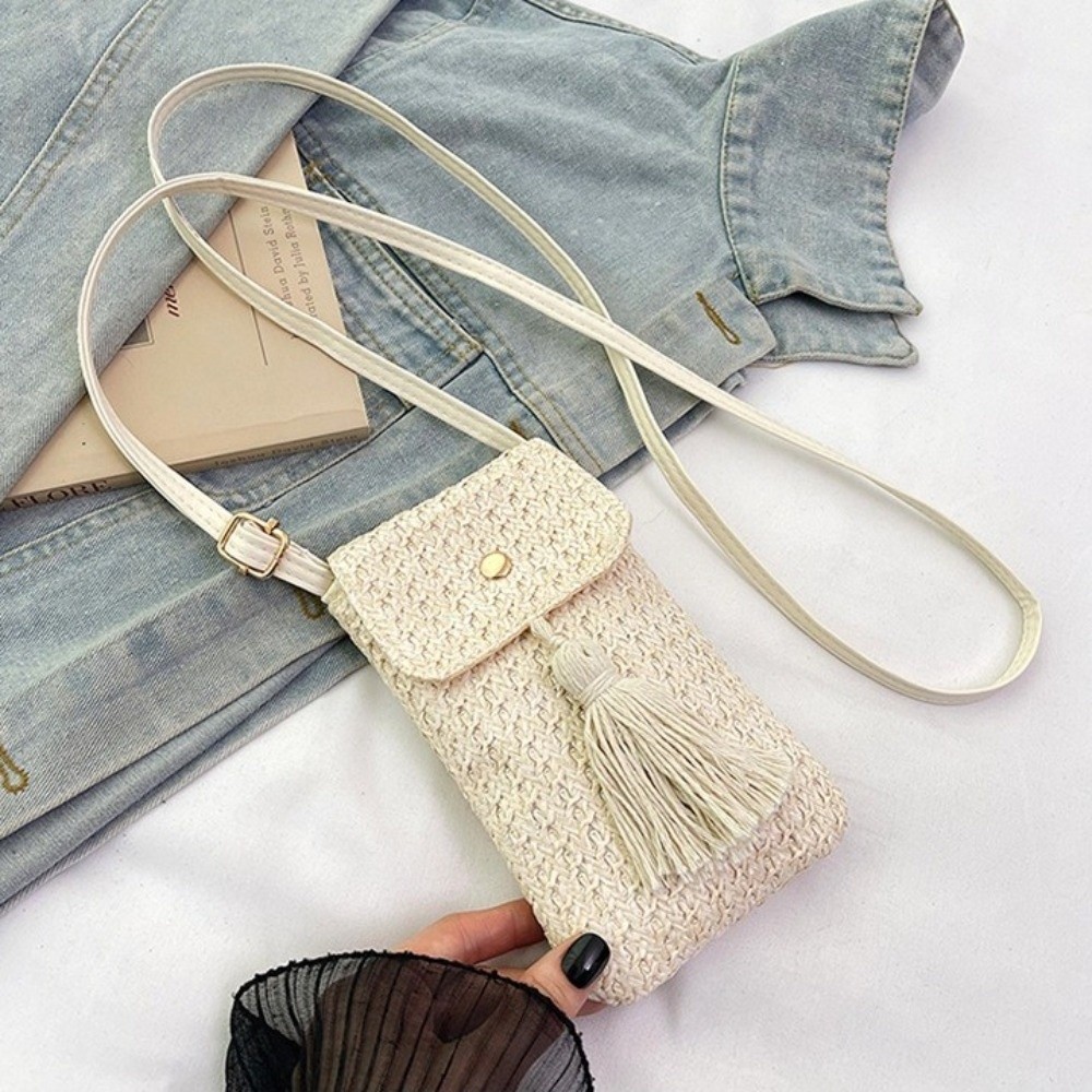 Portable Weaving Straw Woven H - Woven Straw Bag ulasan dan harga