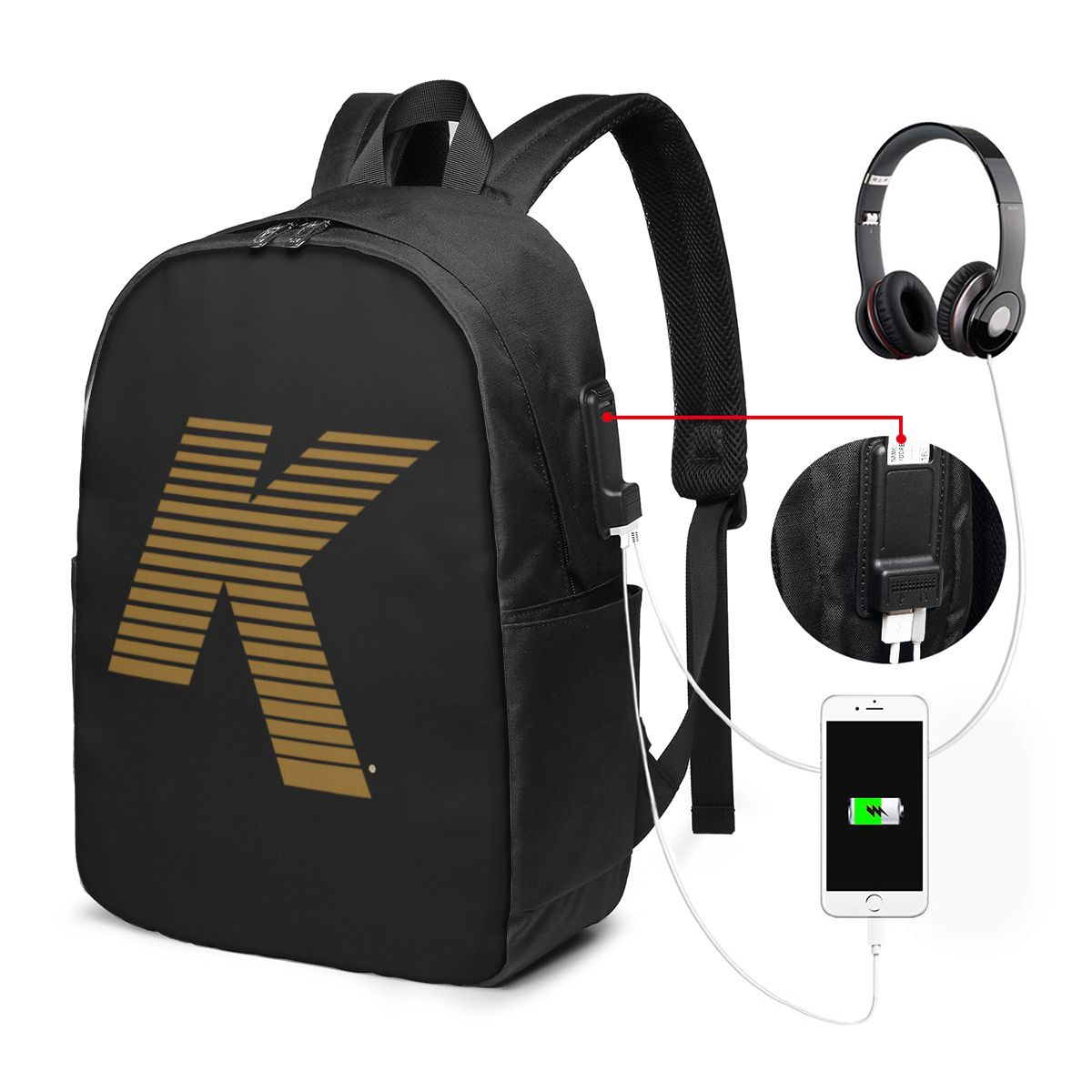 Zildjian K Logo Backpack Trave - Women Bags For Laptop ulasan dan harga