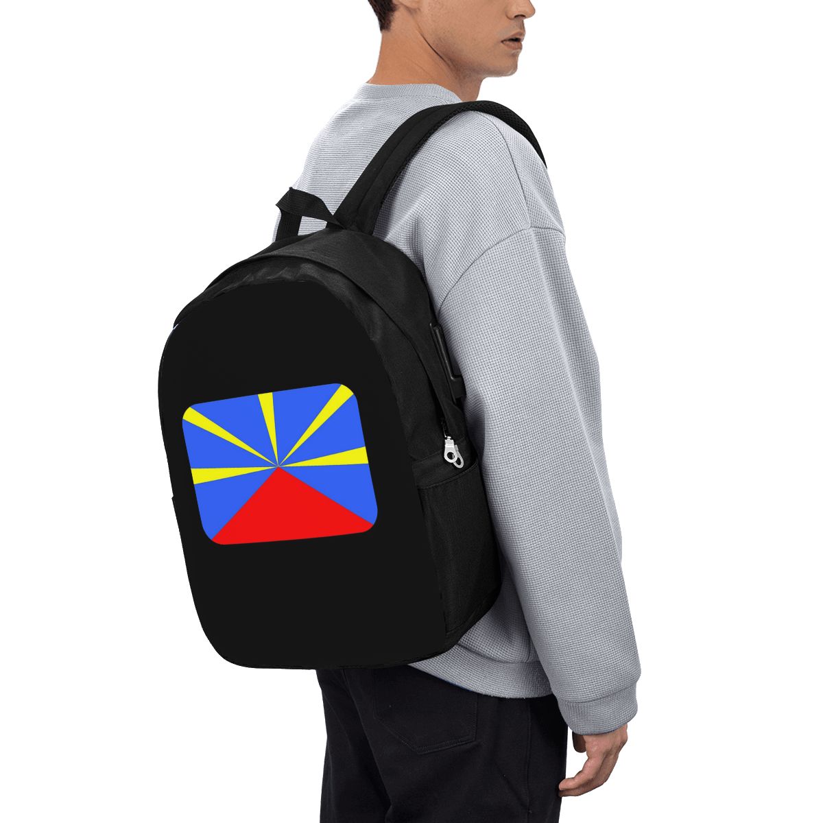 974 Reunion Island Flag Backpa - Women Bags For Laptop ulasan dan harga