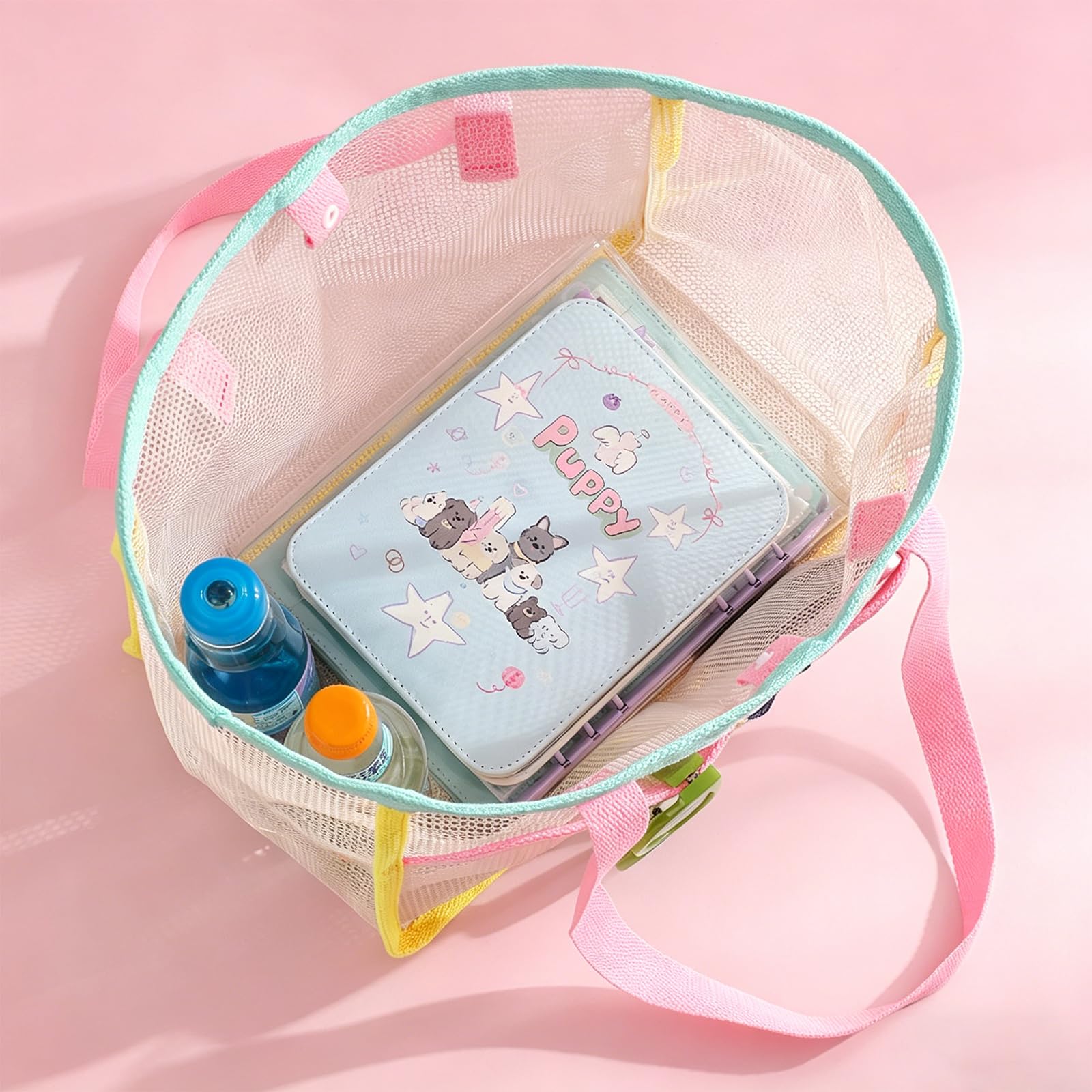Beach Bags for Women Colorful  - Mesh Net Bag ulasan dan harga