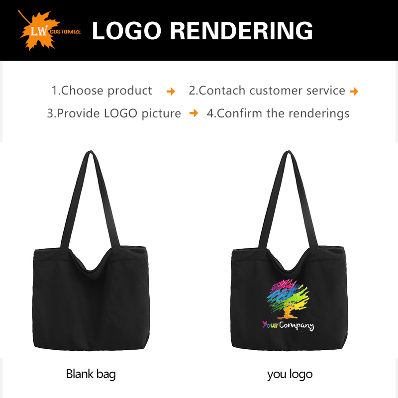 Customized Logo Tote Bag Large - Women Bags Logo ulasan dan harga