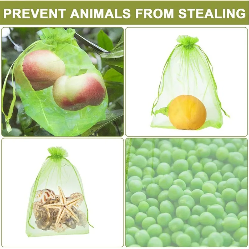 50pcs 20x30cm Fruit Protection - Mesh Net Bag ulasan dan harga