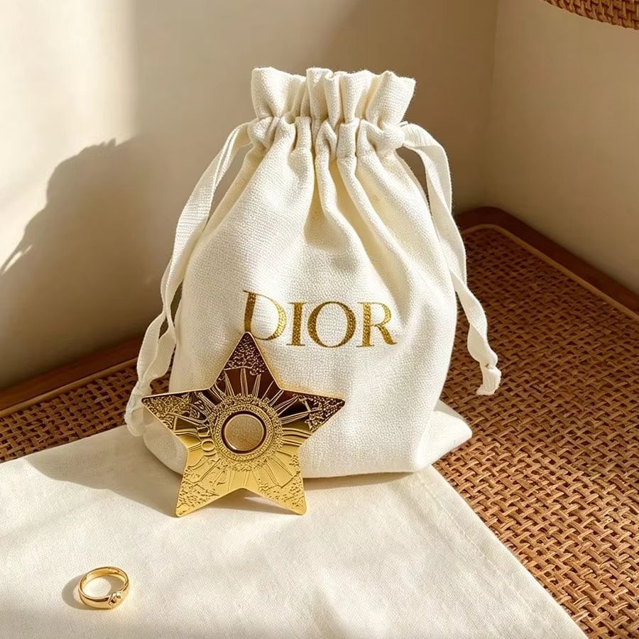 Dior Off‑White Canvas Drawstri - Women Bags Dior ulasan dan harga