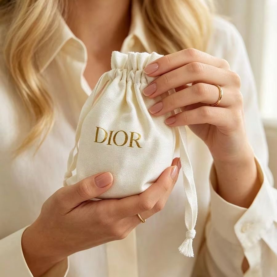 Dior Off‑White Canvas Drawstri - Women Bags Dior ulasan dan harga